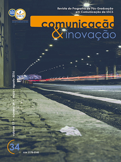					Visualizar v. 17 n. 34 (2016): Comunicação & Inovação
				
