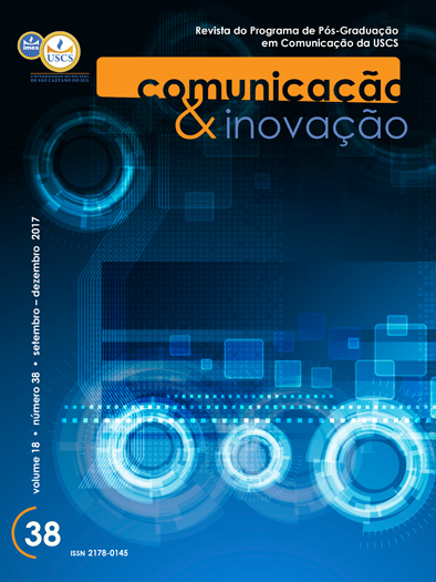 					Visualizar v. 18 n. 38 (2017): Comunicação & Inovação
				