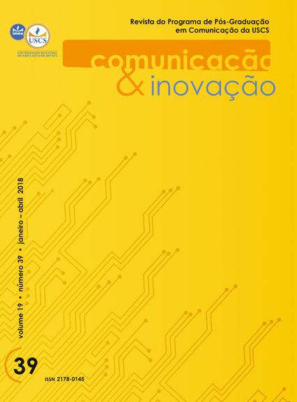 					Visualizar v. 19 n. 39 (2018): Comunicação & Inovação
				