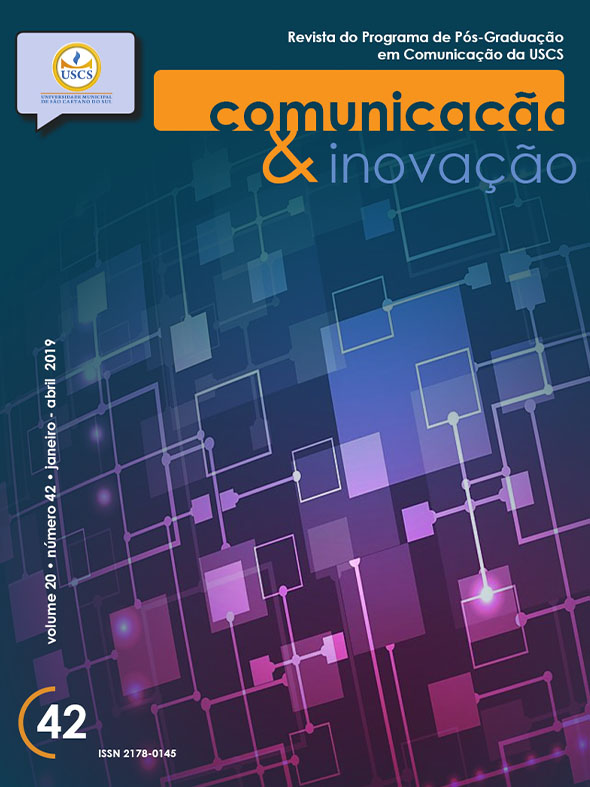 					View Vol. 20 No. 42 (2019): Comunicação & Inovação
				