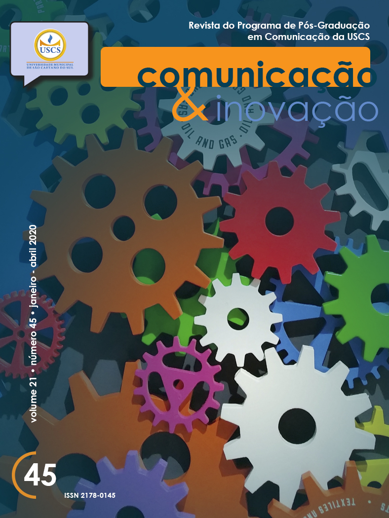 					View Vol. 21 No. 45 (2020): Revista Comunicação & Inovação
				