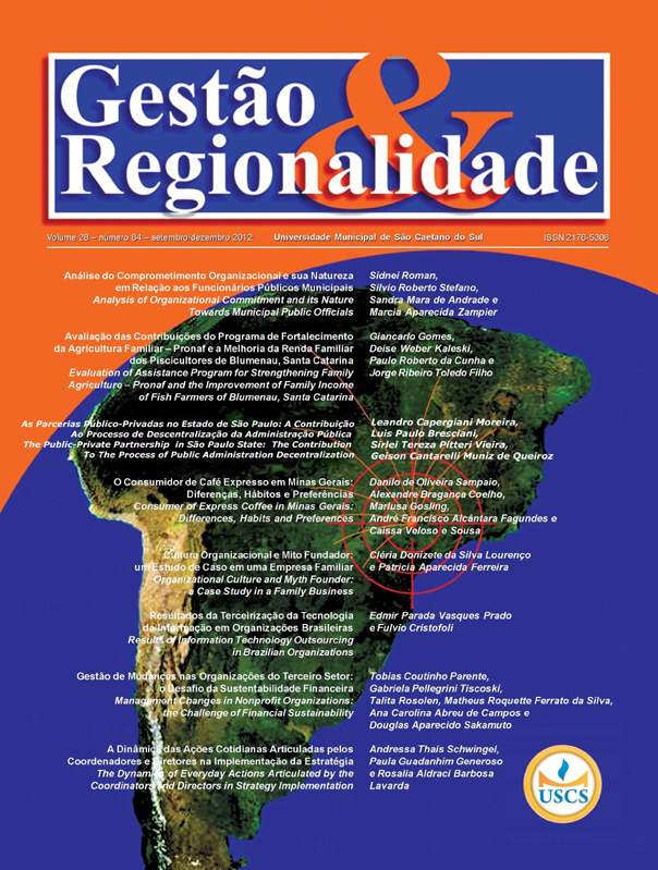 					Visualizar v. 28 n. 84 (2012): Gestão & Regionalidade
				