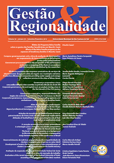 Capa da Revita Gestão & Regionalidade - v. 30, n. 90 (2014)